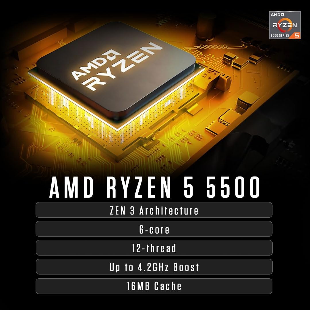 ZOTAC MEK Gaming PC Desktop, NVIDIA GeForce RTX 5060 8GB GDDR7, AMD Ryzen 5 5500 Up to 4.2GHz, 16GB DDR4, 1TB NVMe SSD, 650W 80+ Gold PSU, WiFi 6E, Windows 11 Home