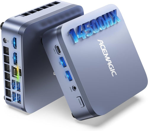 ACEMAGIC M5 Mini PC Windows 11 Pro Intel Core 14500HX Mini Computers 16GB RAM 512GB SSD, 55W HX-Class Processor 4.9GHz Mini PCTriple 4K HDMI/DP, WiFi 6, Micro Desktop PC for Home Office Business