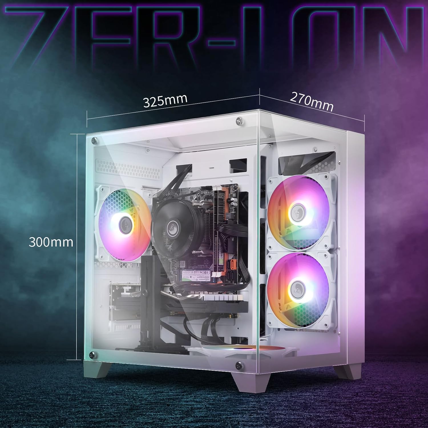 Gaming PC Desktop Computer, Intel Core I7 up to 3.9GHz, GTX 1050Ti 4G GDDR5, 16G RAM, 512GB SSD, WiFi 5.0, Prebuilt Gaming PC Tower Computer with 5 RGB Fan