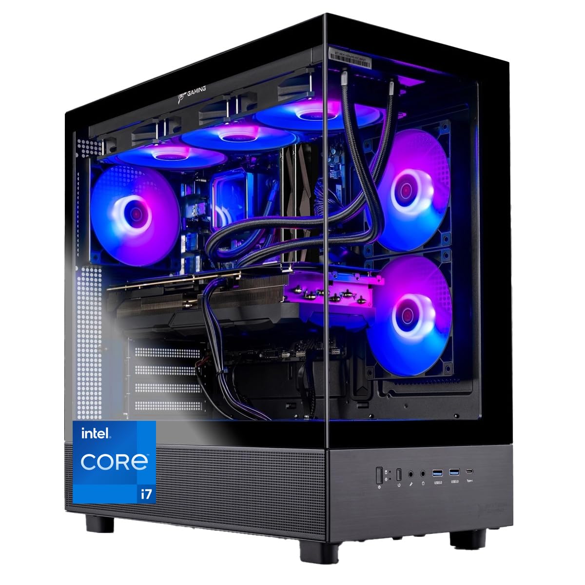 Skytech Gaming Blaze4 Mini Desktop PC, Intel i5 14400F 2.5 GHz (4.7GHz Turbo), NVIDIA RTX 5060 Ti 16GB, 1TB Gen4 NVMe SSD, 16GB DDR5 RAM 5200, 650W Gold PSU, Wi-Fi, Win 11