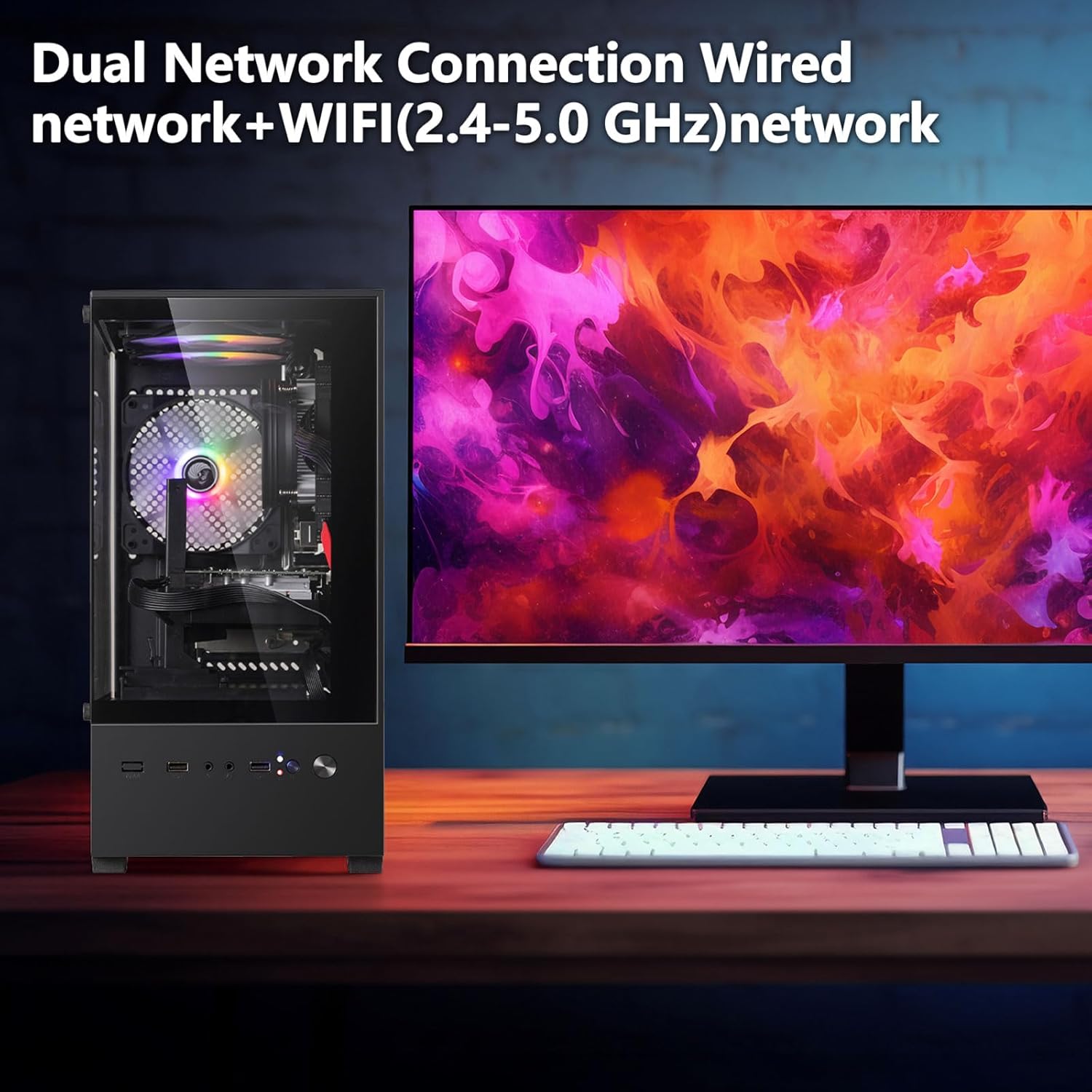 Tower Business Desktop Computer PC,Intel Core i5 up to 3.6GHz,16GB RAM, 512GB SSD,Windows 11 Home,WiFi，HDMI,RJ-45,Wired Keyboard & Mouse.