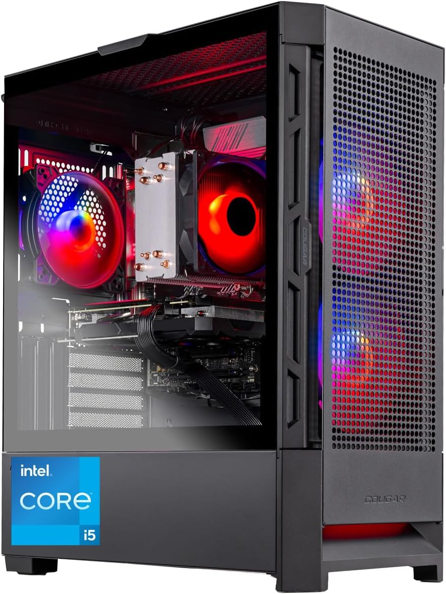 Skytech Gaming Blaze4 Mini Desktop PC, Intel i5 14400F 2.5 GHz (4.7GHz Turbo), NVIDIA RTX 5060 Ti 16GB, 1TB Gen4 NVMe SSD, 16GB DDR5 RAM 5200, 650W Gold PSU, Wi-Fi, Win 11