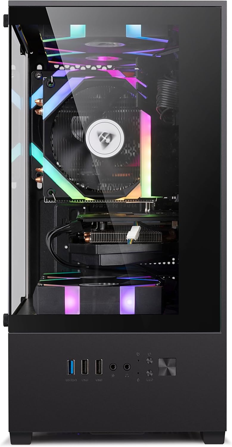 suevery 16GB RAM Core i7 3.6GHz 4-Core Processor NVMe 256GB Prebuilt Tower Desktop Computer for Home or Office PC Black with WiFi HDMI