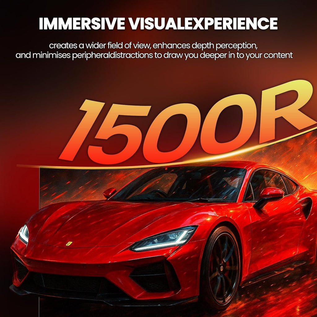 CRUA 32" Curved Gaming Monitor, 4k UHD(3840 * 2160P) VA Screen, 1500R, 144Hz/160Hz Computer Moniter, Supports AMD Freesync, 120% sRGB, Built-in Speakers, Wall Mountable Installs(HDMI 2.1/DP 1.4)-Black