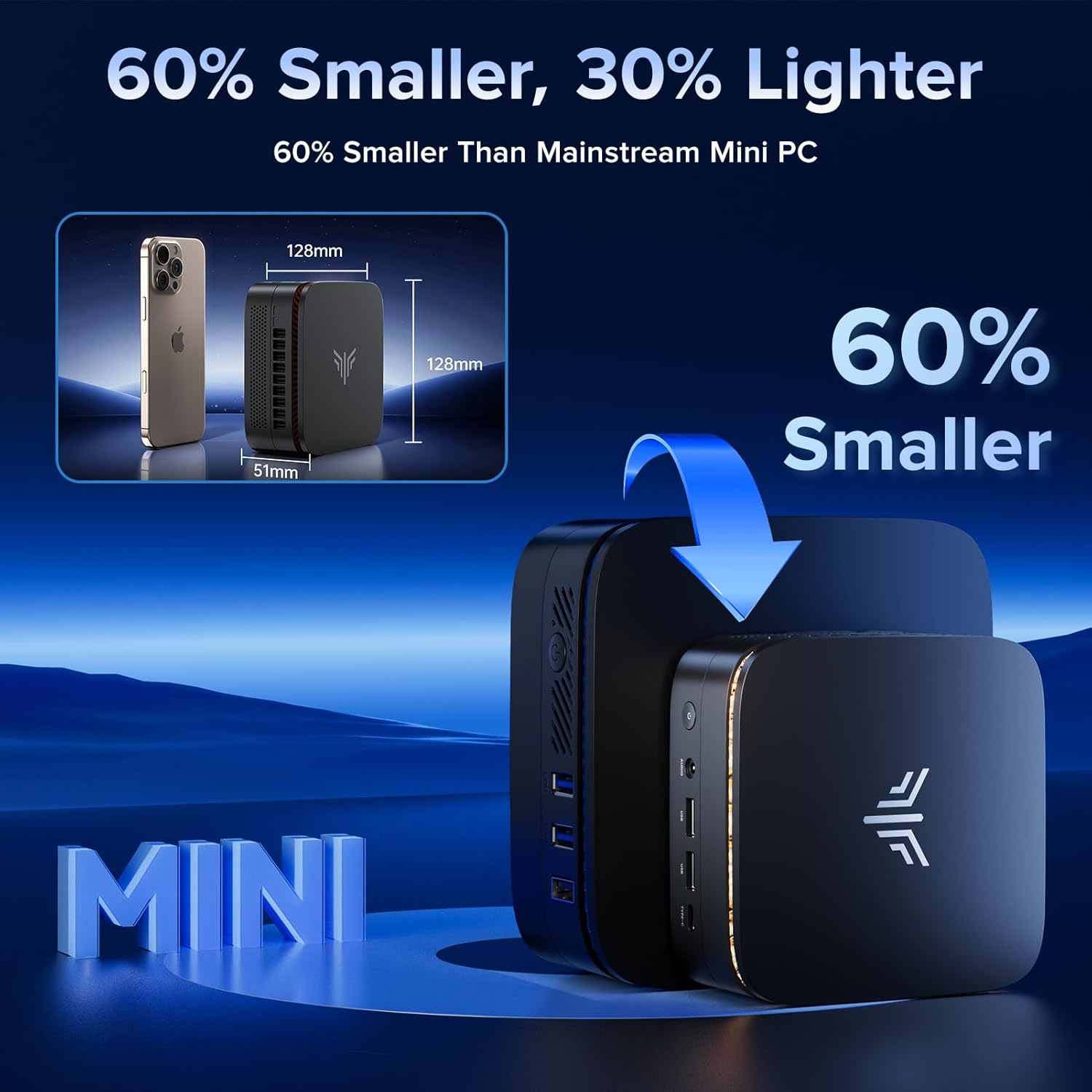 KAMRUI Pinova P1 Mini PC, W-11 Pro AMD Ryzen 4300U(Beat 10110U/N150/N95 up to 3.7GHz), 16GB RAM 512GB SSD Mini Desktop Computer Support 4K HDMI+DP+Type-C/WiFi/BT for Business Home Office Mini pc