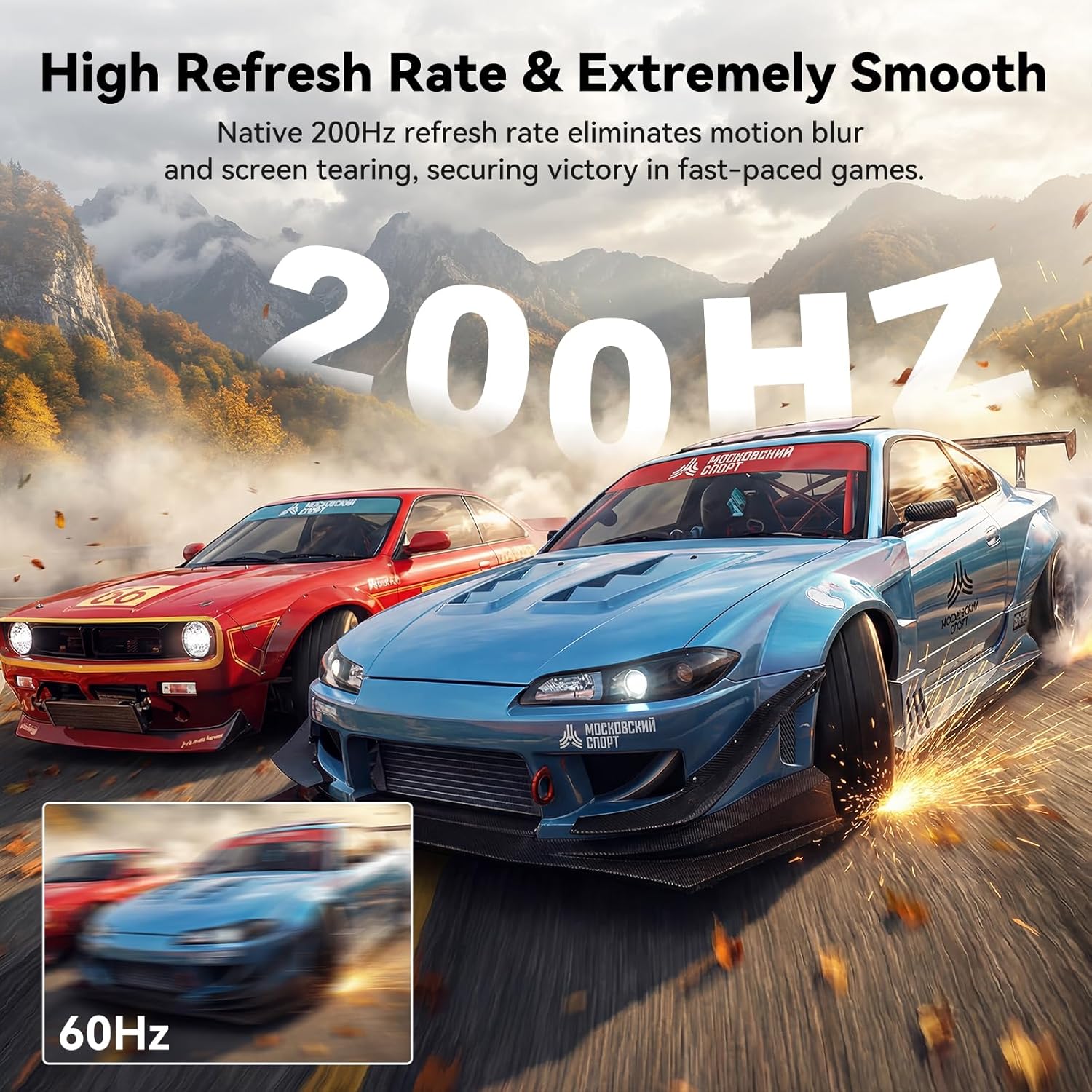 24 Inch Curved 200hz Gaming Monitor, FHD 1080p Computer Monitor with 3000R, 4000:1 Contrast, 1ms Response Time, 99% sRGB, AMD FreeSync, Eye Care, HDMI 2.0 & DP 1.4, VESA Mount, for Game & Office