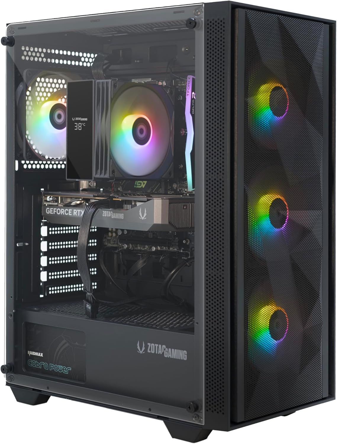 ZOTAC MEK Gaming PC Desktop, NVIDIA GeForce RTX 5060 8GB GDDR7, AMD Ryzen 5 5500 Up to 4.2GHz, 16GB DDR4, 1TB NVMe SSD, 650W 80+ Gold PSU, WiFi 6E, Windows 11 Home